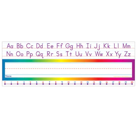 Scholastic Teaching Solutions Alphabet & Number Line Name Plates, 3 Packs of 36